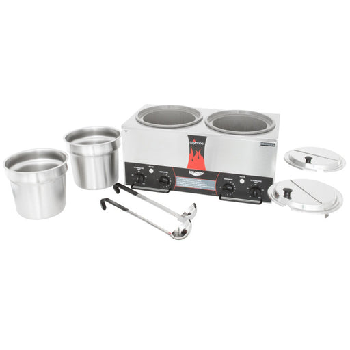 Vollrath Twin-well 7-quart 120-volt Cayenne® model TW-27R rethermalizer with accessory package 72029
