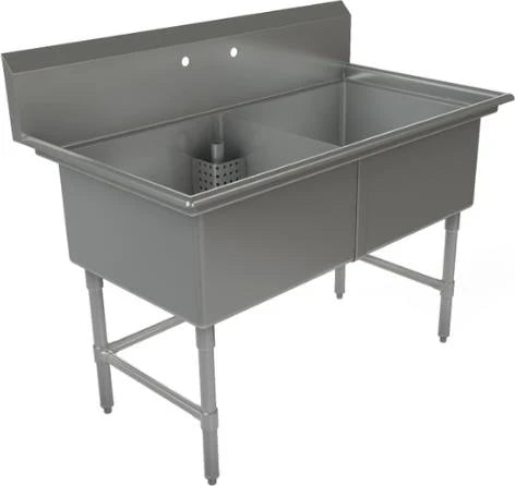 Tarrison 54"  Stainless Steel Sink with Two Compartments - CDS2-24