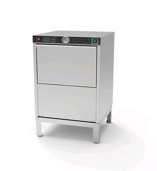 Undercounter low temperature glasswashing machine on white background