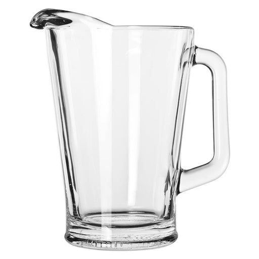 Emplty libby glass pitcher 60oz on white background