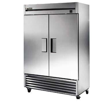 True 55" Two Section Stainless Steel Solid Door Refrigerator  T-49-HC