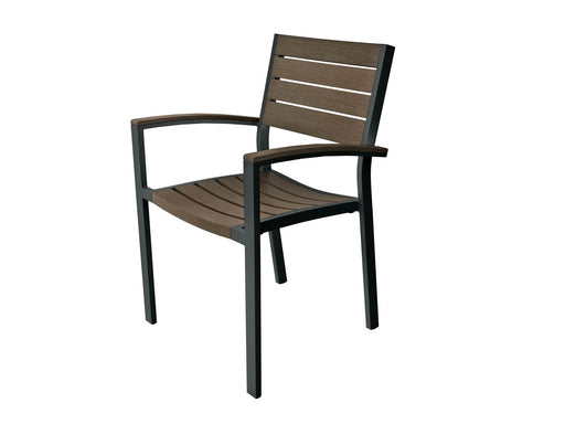 Tarrison Ace Arm Chair Black frame, Cocoa slats