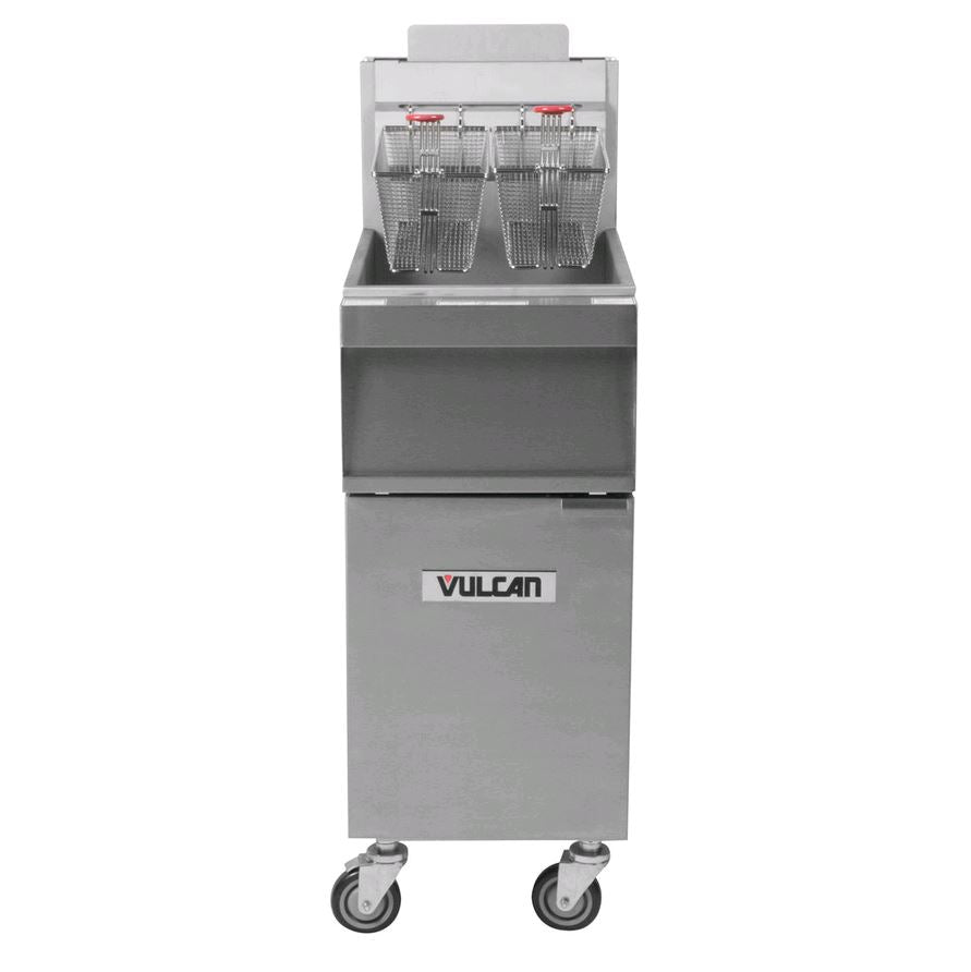 Vulcan Natural Gas 65-70 lb. Floor Fryer 150,000 BTU 1GR65M-1 Natural Gas