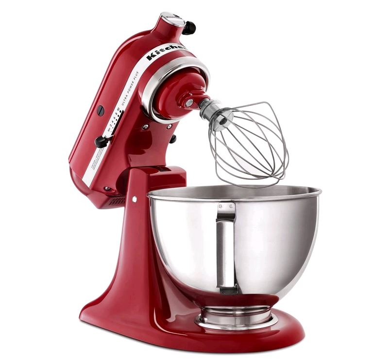 KitchenAid Ultra Power Plus 4.5 Qt Tilt-Head Stand Mixer in Empire Red sideview