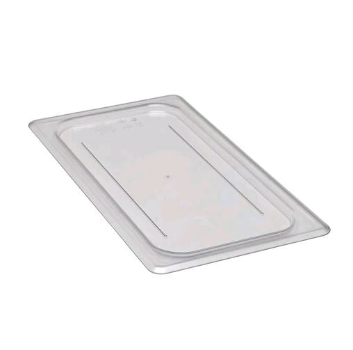 Clear 1/3 Size Solid Flat Food Pan Cover