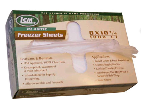 LEM 8" x 10.75" Freezer Sheets Pack of 1000