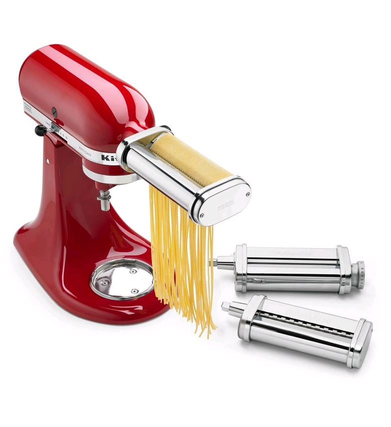 Kitchenaid Stainless Steel 3 piece pasta rollers and cutters set