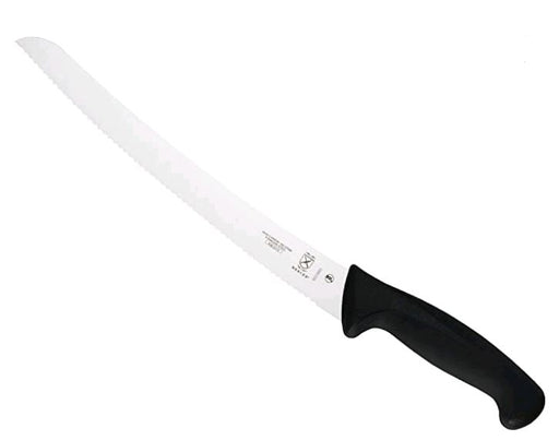 Mercer Culinary Millennia Curved Wavy Edge Bread Knife, 10-Inch, Black