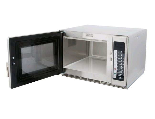 Amana RFS18TS Medium Duty Stainless Steel Commercial Microwave with Push Button Controls