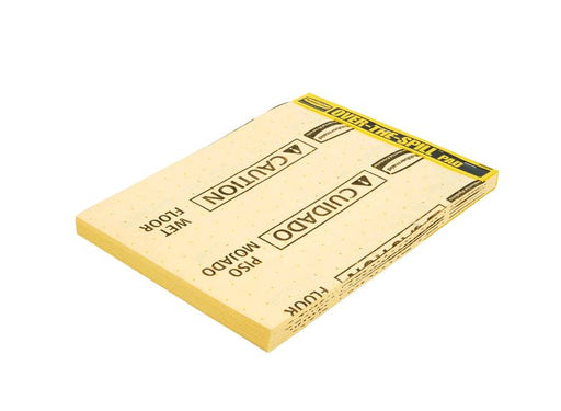 Rubbermaid FG425400YEL Over-The-Spill 16" x 12 5/8" Yellow Medium Absorbent Pad on white background