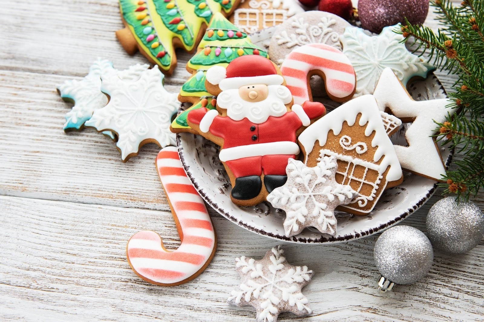 Christmas cookies on a plate