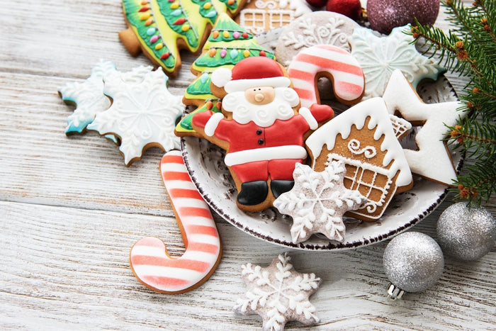 Christmas cookies on a plate