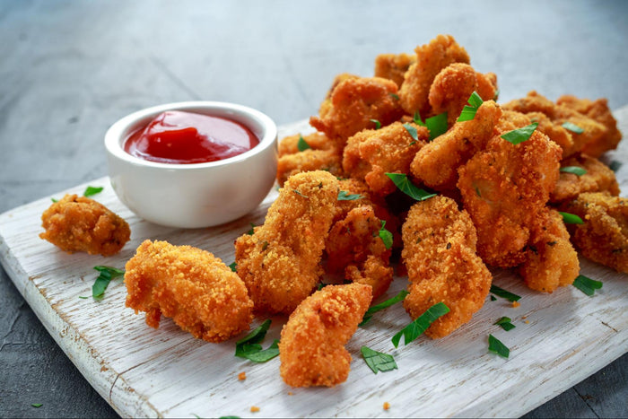 home-made chicken nuggets made with food processor