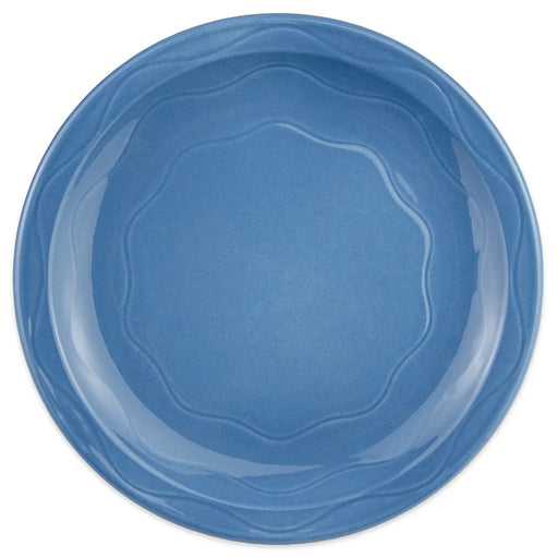 Syracuse China Plate, 9" dia., round, Cantina® carved pattern & shape, porcelain, blueberry