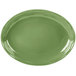 Syaracuse China Cantina, Oval, 13 5/8" x 10 1/2". Carved Porcelain Platter, Sage Coloured, 903035001