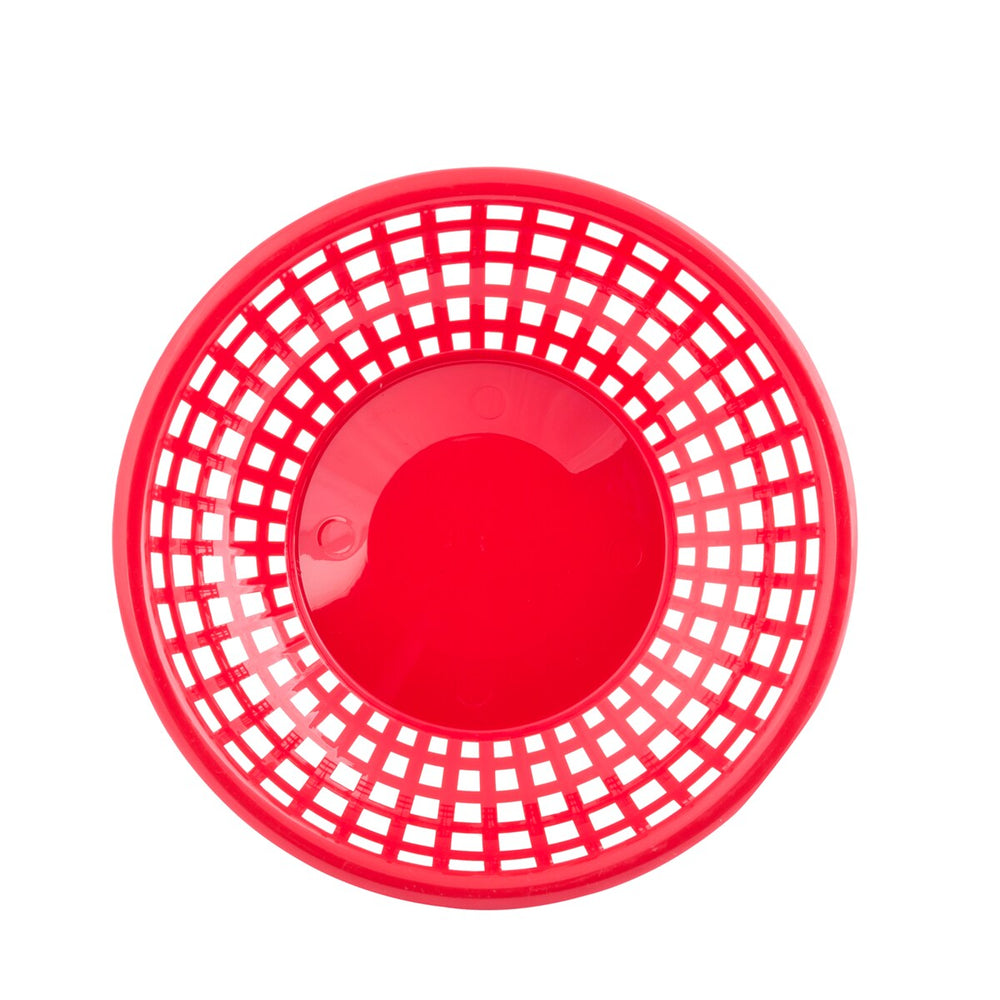 Tablecraft Serving Basket 8" x 2" Round Red 1075R - 1/1EA