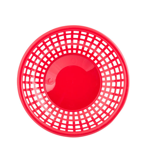 Tablecraft Serving Basket 8" x 2" Round Red 1075R - 1/1EA