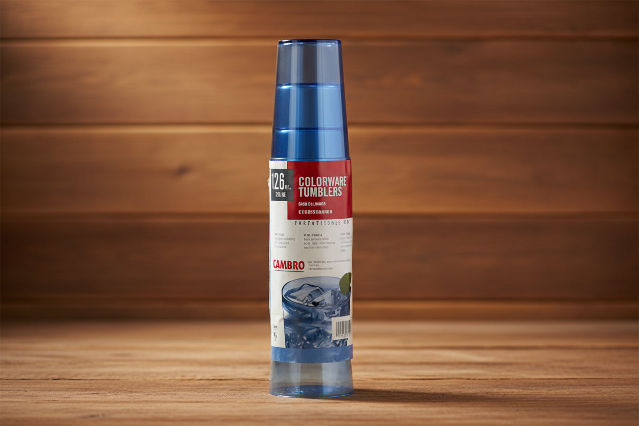 Cambro - Colorware Tumbler, Multi Pack, 12 oz, Slate Blue, 1200PSW401 - (Pack of 6)