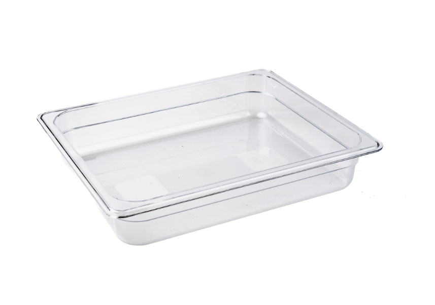 Browne Half Size 1/2 Clear Polycarbonate Food Pan 2.5" Deep (1 Each) 38122