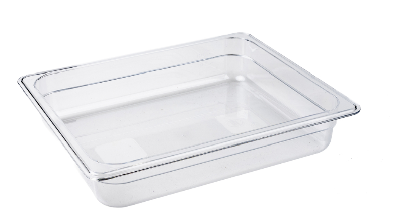 Browne  1/2 Size Clear Polycarbonate Food Pan 2.5" Deep  (1 Each) 38122
