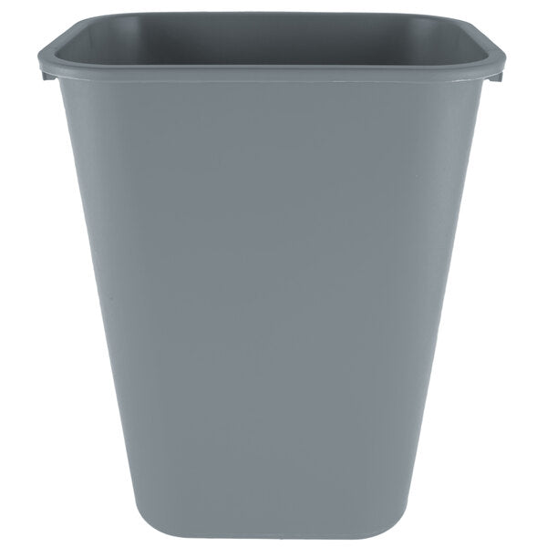 Rubbermaid FG295700GRAY 41 Qt. / 10.25 Gallon Gray Rectangular Wastebasket / Trash Can
