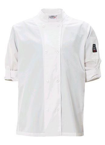 Winco Ventilated White XXLarge Chef Jacket UNF-12WXXL