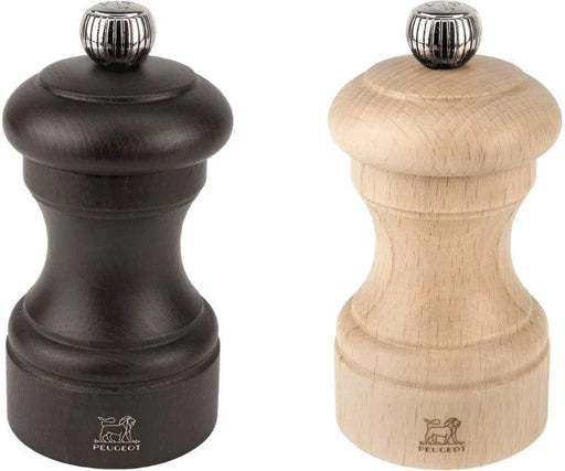 Peugeot - Bistro 4" Wood Natural /Black Salt & Pepper Mills 2/22594 Set of 2