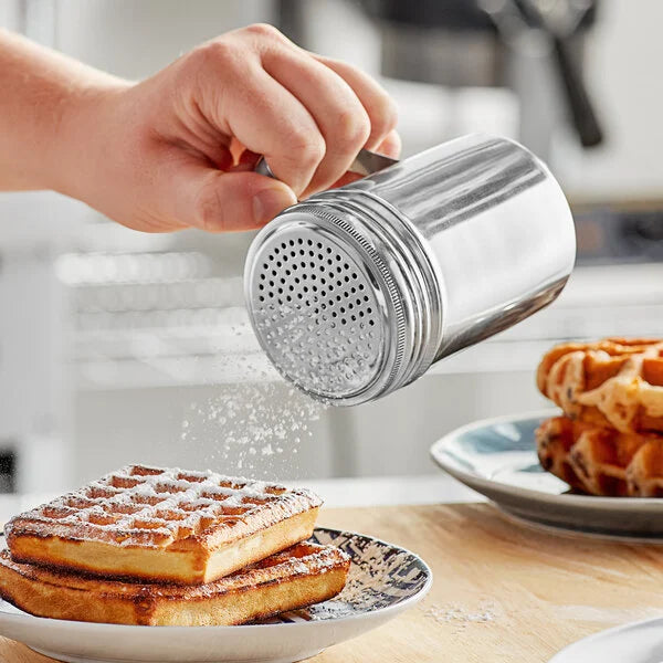Stainless Steel Shaker / Dredge with Handle 10 oz 40710OZDRSSH - 1/1EA