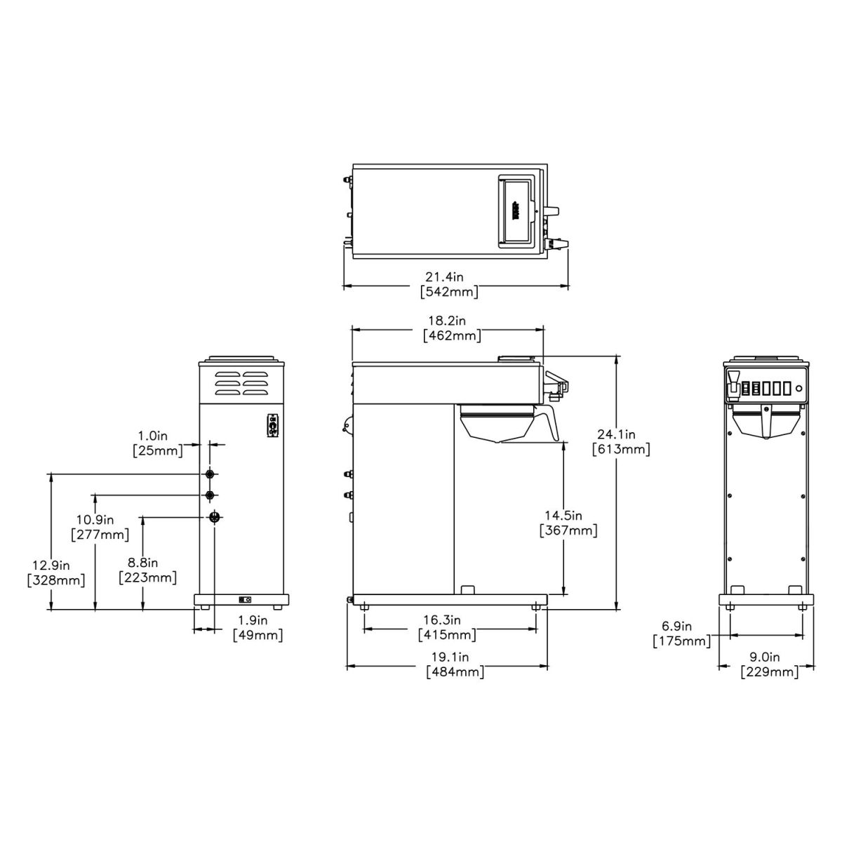 Bunn Used 120V Coffee Maker – 23001.6012 CWTF15-APS 1/1EA*