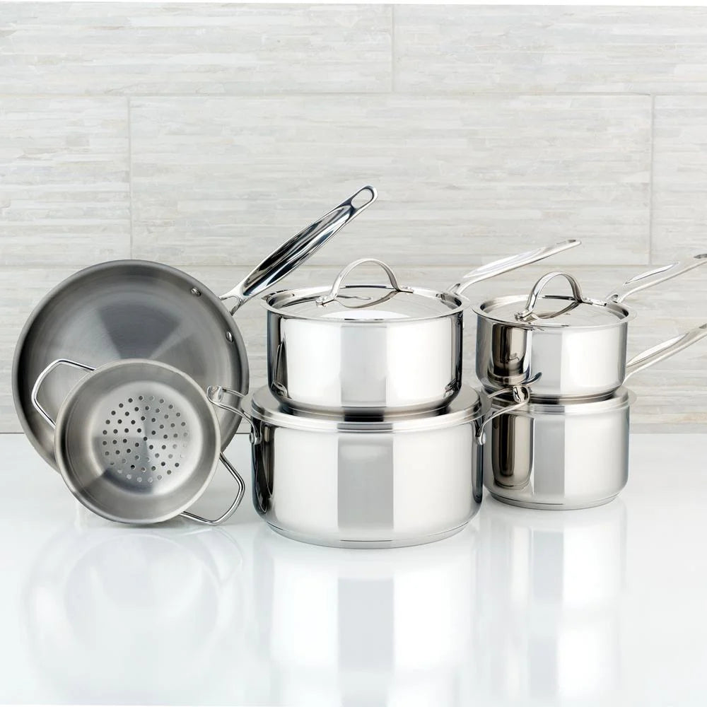 Meyer Confederation Stainless Steel Cookware Set, 10-Piece 2401-10-00 1/1EA
