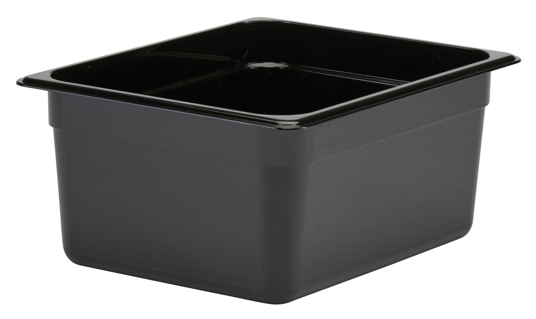 Cambro Camwear 1/2 Size Black Polycarbonate Food Pan - 6