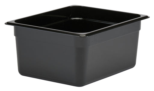 Cambro Camwear 1/2 Size Black Polycarbonate Food Pan - 6" Deep 26CW110 1/1EA*