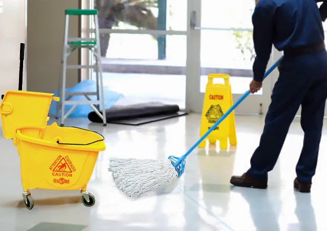 Globe Commercial - Syn Pro - Combo Mop Set w/ 54” Quick Release Handle, 3087C - 1/1EA