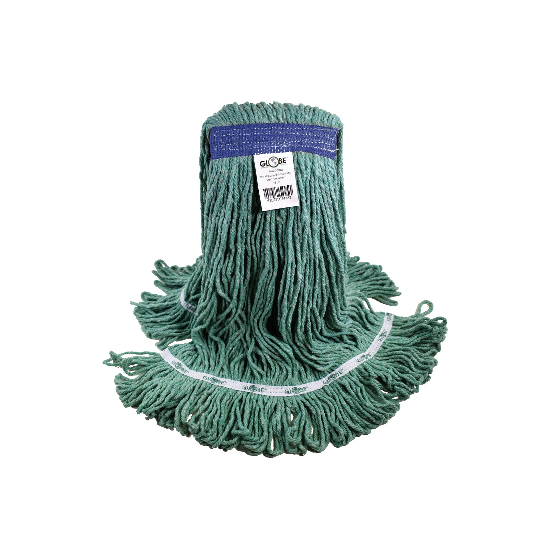 Globe Commercial - Syn-Pro Mop Head Synthetic, 16 oz, Green, 3090G - 1/1EA