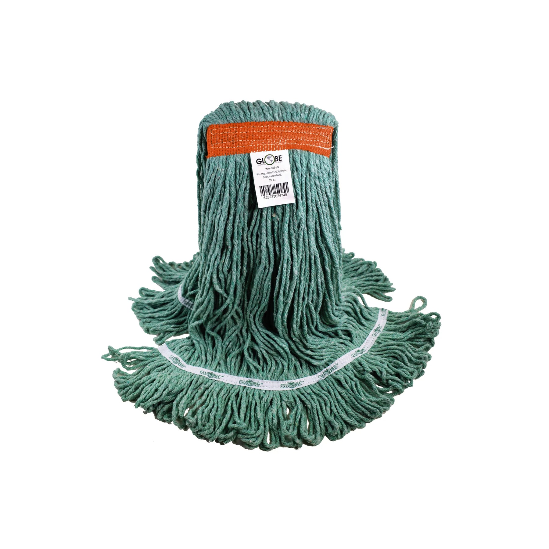 Globe Commercial - Syn-Pro Mop Head Synthetic, 20 oz, Green, 3091G - 1/1EA