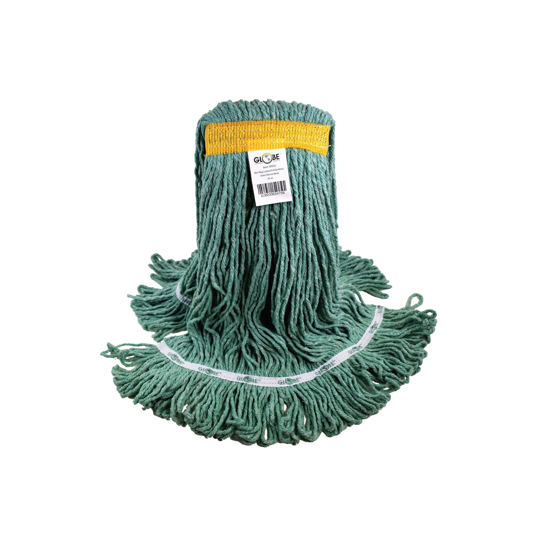 Globe Commercial - Syn-Pro Mop Head Synthetic, 24 oz, Green, 3092G - 1/1EA