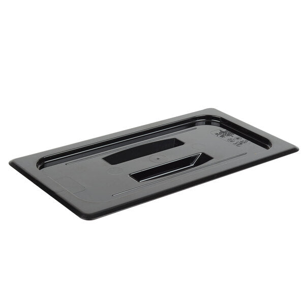 Camwear - Black 1/3 Size Food Pan Cover with Handle 30CWCH110 - 1/1EA