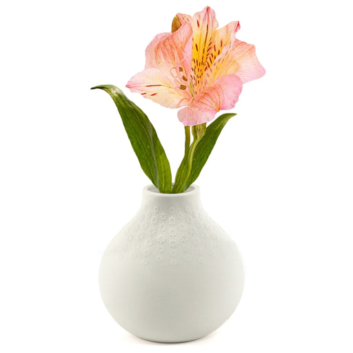 Natural Living Bouquet Bulb 4.33″ Vase White 3480619WH - 1/1EA