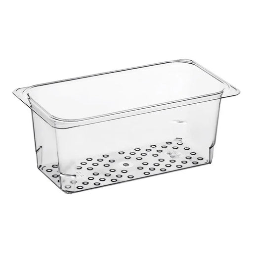 Camwear - Food Pan Drain 1/3 Size Clear Colander 5"DP 35CLRCW135 - 1/1EA