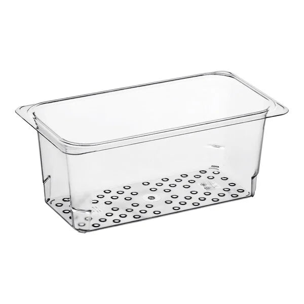 Camwear - Food Pan Drain 1/3 Size Clear Colander 5"DP 35CLRCW135 - 1/1EA