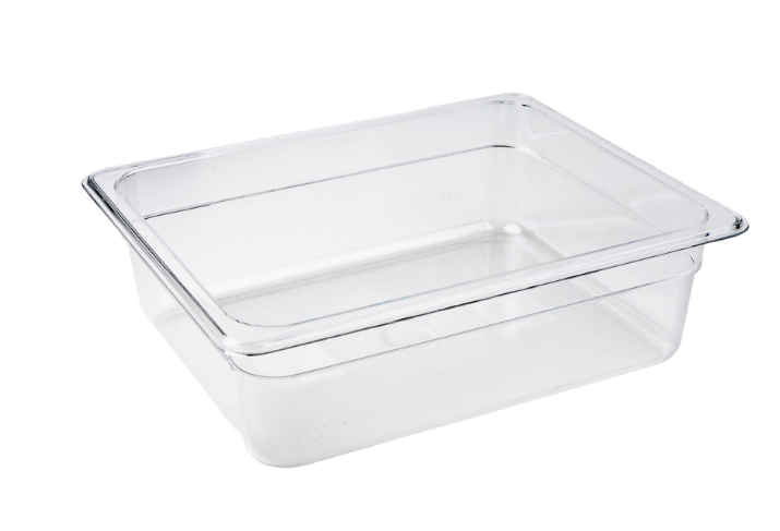Browne  1/2 Size Clear Polycarbonate Food Pan 4" Deep (1 Each)  38124