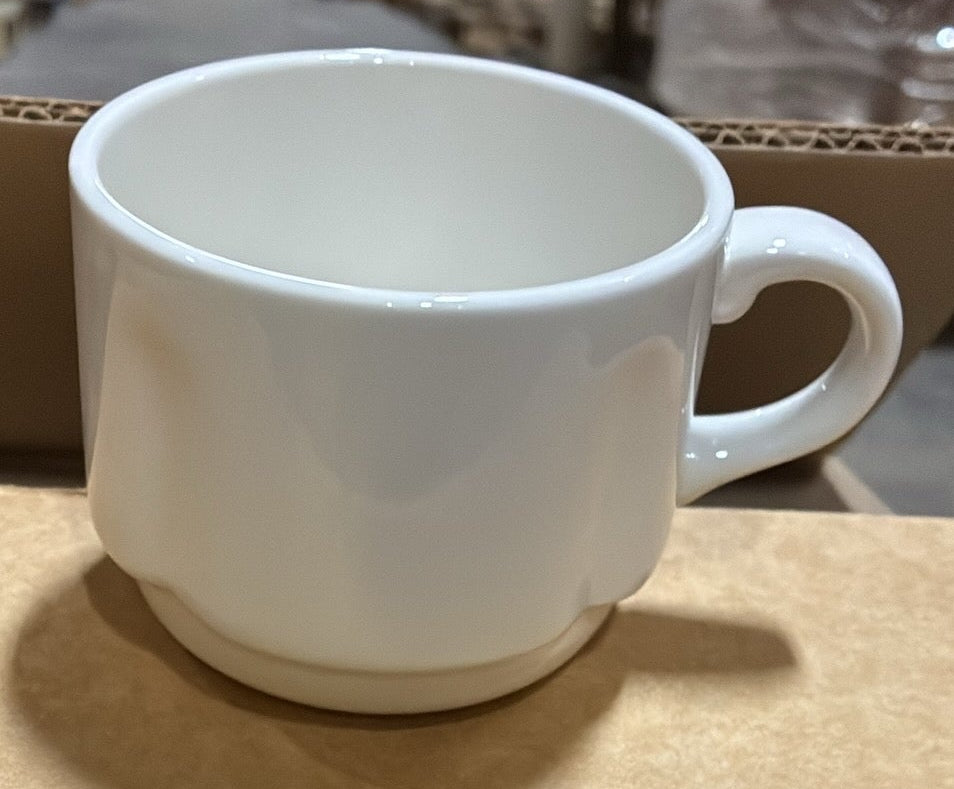 Dudson 8oz Sonata Stacking Teacup White 36/1EA*