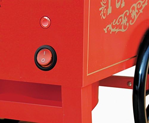 Nostalgia Popcorn Maker, 12 Cups Hot Air Popcorn Machine Vintage Movie Theater Style, Red OFP501*