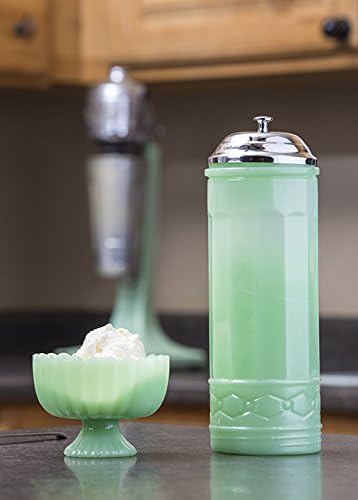 Tablecraft-  Straw Jar w/ Metal Lid Jade HJ714 - 1/1EA