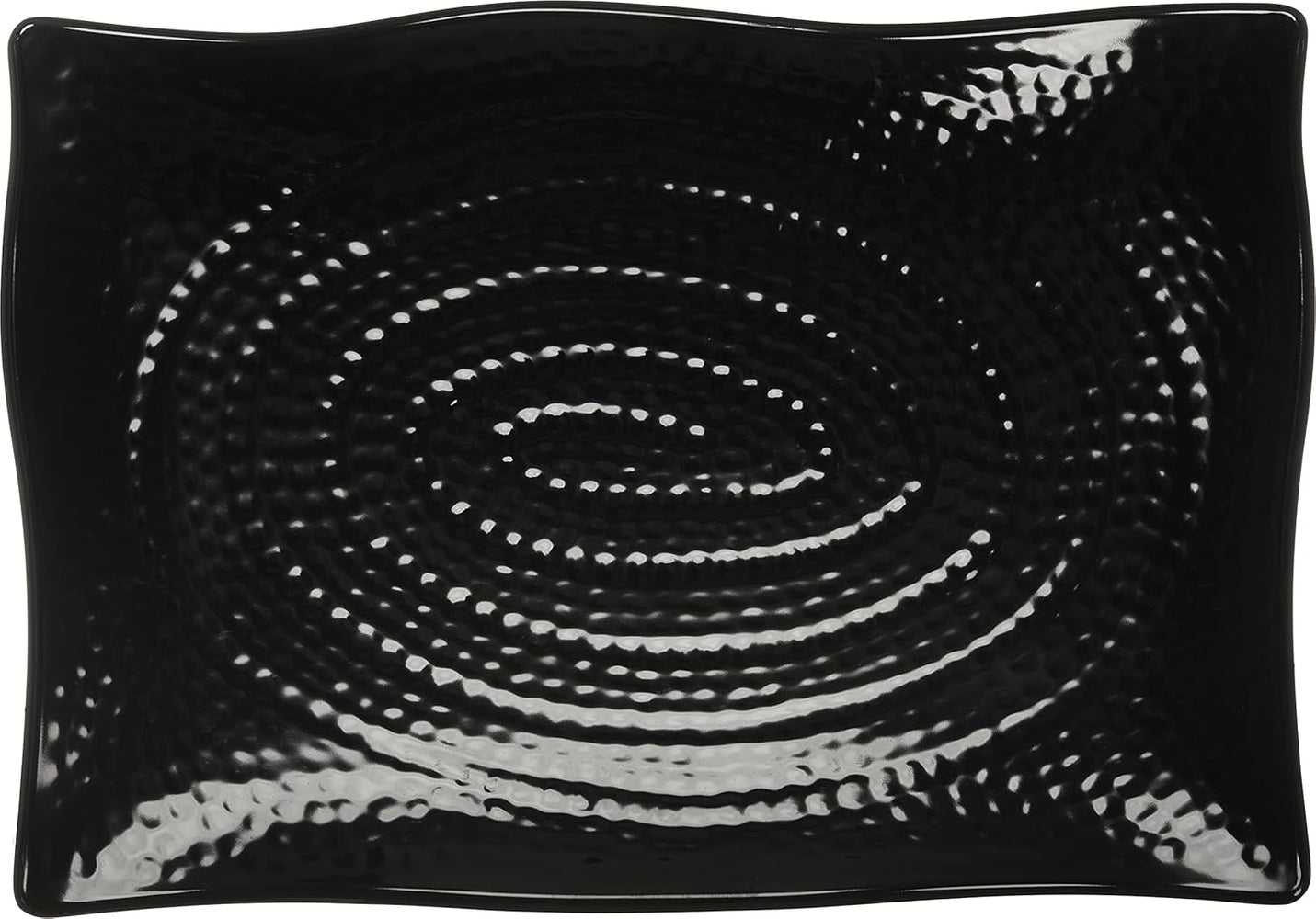 Carlise Terra Rectangular Textured Platter 11 x 15.5 x 1.5 - Black 4452203 4/1EA*