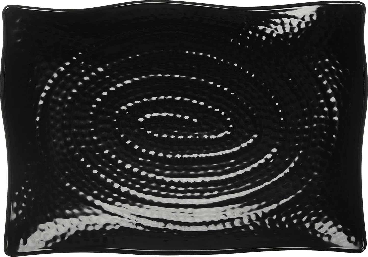 Carlise Terra Rectangular Textured Platter 11 x 15.5 x 1.5 - Black 4452203 4/1EA*