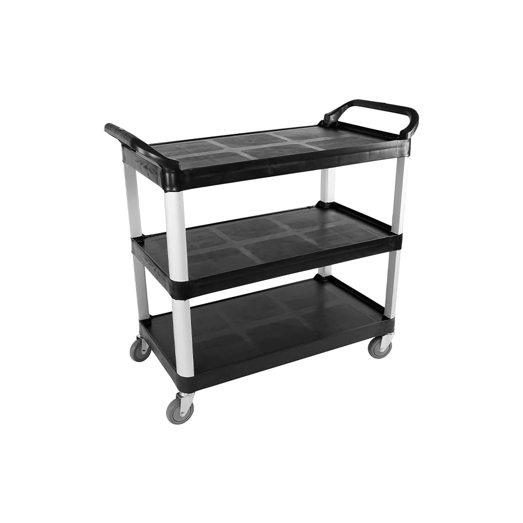 UTILITY CART BLACK 40X19.75X37 s.t.o.p. Restaurant Supply