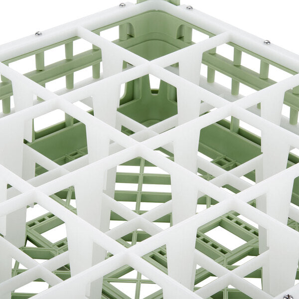 Vollrath - Glass Rack, 16 Compartment, Light Green, 6 1/2