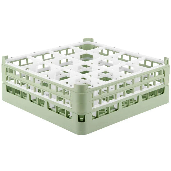Vollrath - Glass Rack, 16 Compartment, Light Green, 6 1/2"H, 52768 - 1/1EA