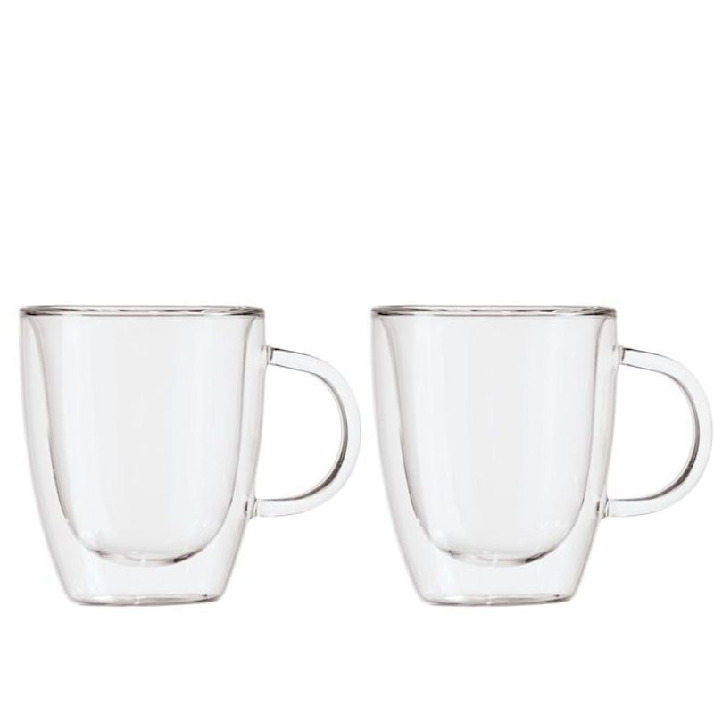 OGGI 12 oz Double Walled Glass Mug 5506581CL - (Set of 2)